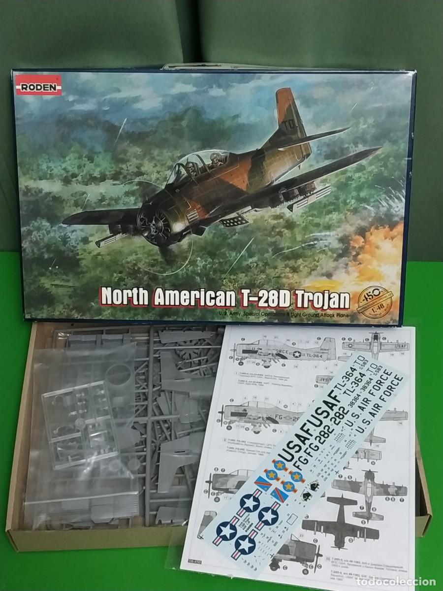North American T-28D Trojan 1:48 Scale Model Kit - USAF Trainer Aircraft With Detailed Cockpit