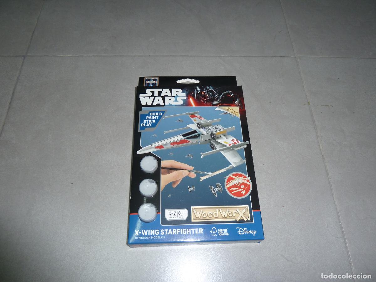 Maquetas: Maqueta. Star Wars X wing starfighter de madera - Foto 1