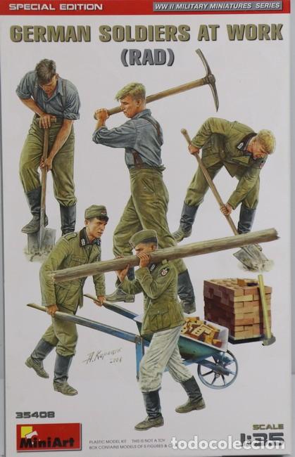 Maquetas: Maqueta figuras alemanas soldiers at work, RAD, ref. 35408, 1/35, Miniart