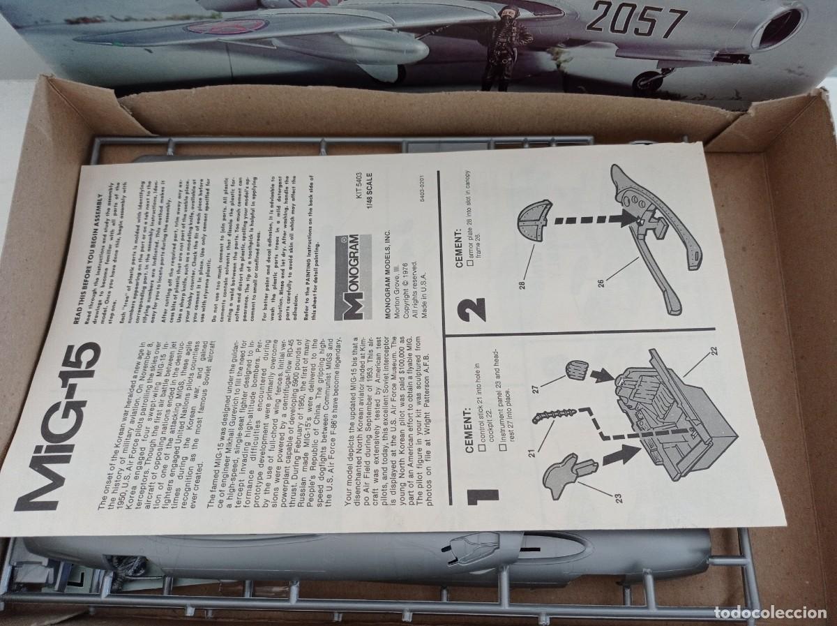 Maquetas: MiG-15 SCALE 1/48 MONOGRAM. COMO NUEVO - Foto 5