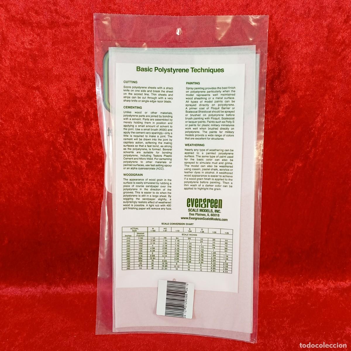 Maquetas: EVERGREEN SCALE MODELS - 2 POLYSTYRENE SHEETS - CLEAR, 015&rdquo; THICK (0.4MM) - REF. 9007 / 814 - Foto 2