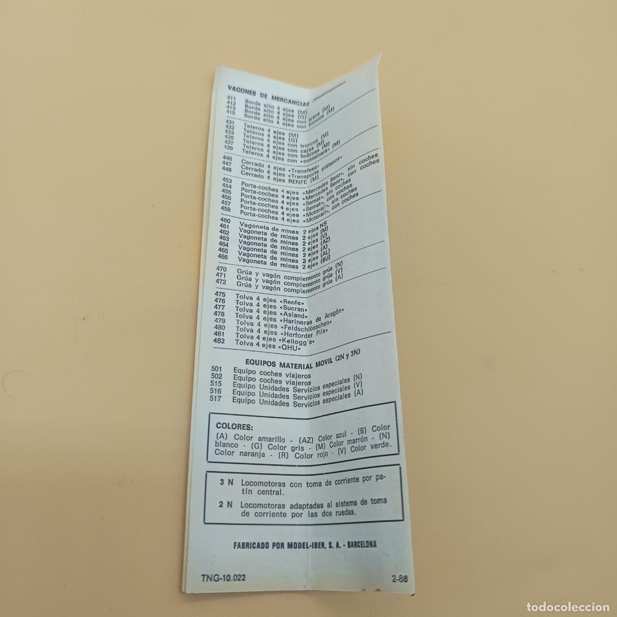 Maquetas: LISTADO DE REFERENCIAS IBERTREN ESCALA N - Foto 2