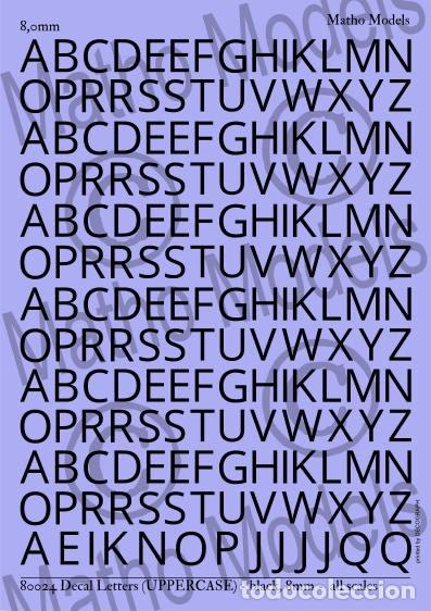 Maquetas: MATHO MODELS - Decal Letters (UPPERCASE) - black, 8mm 1/35 80024 - Foto 1