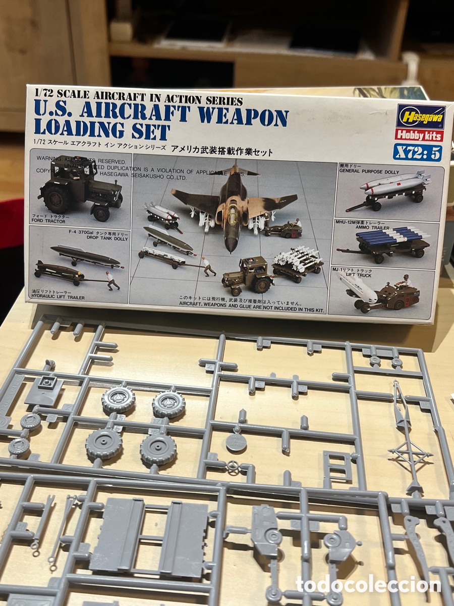 Maquetas: Hasegawa 1/72 U.S. Aircraft Weapon Loading Set. Pl&aacute;stico - Foto 4
