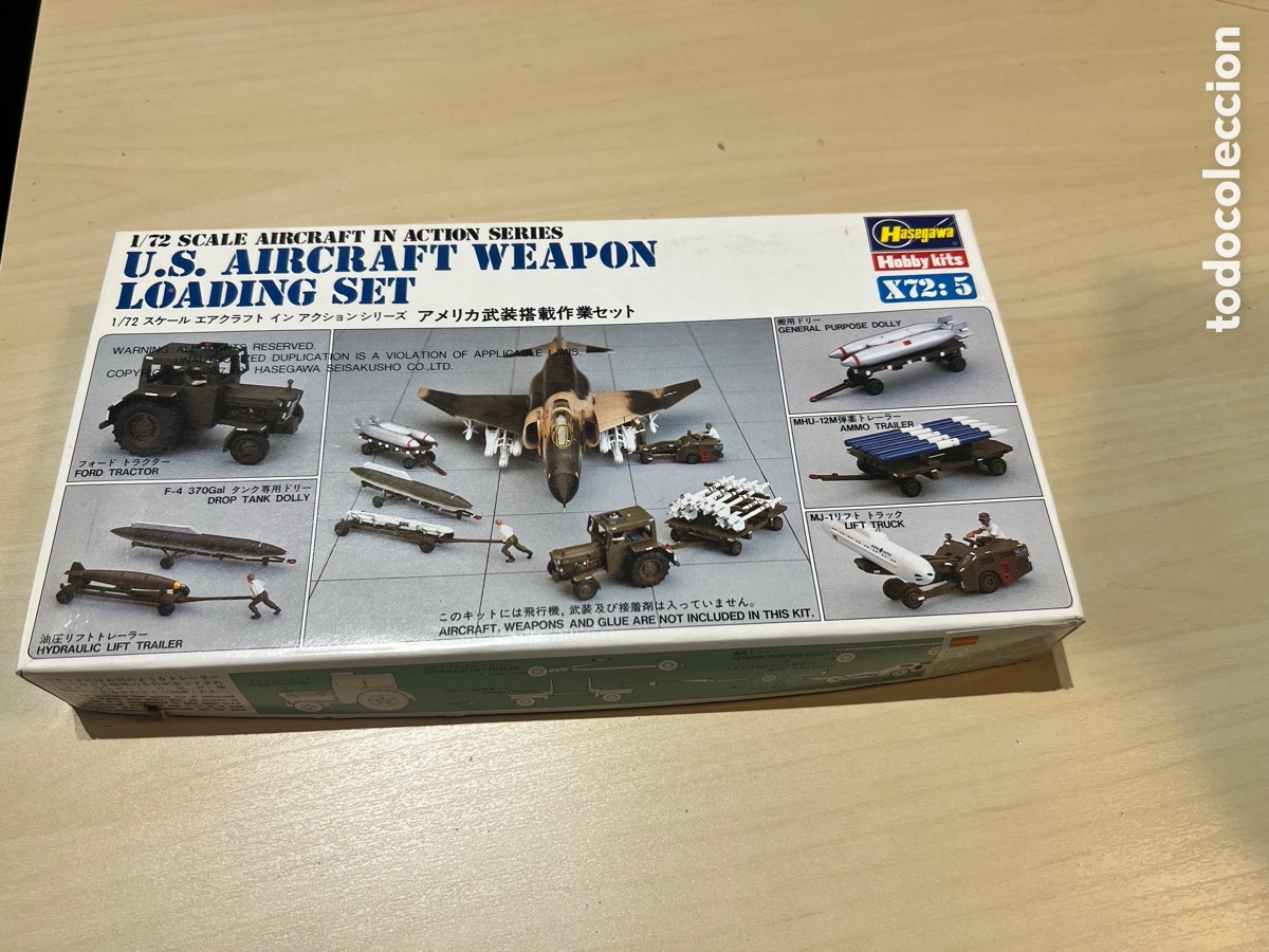Maquetas: Hasegawa 1/72 U.S. Aircraft Weapon Loading Set. Pl&aacute;stico - Foto 1
