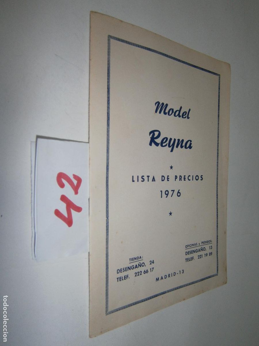 Maquetas: ANTIGUO CATALOGO - LISTA DE PRECIOS 1976 - MODEL REYNA - Foto 1
