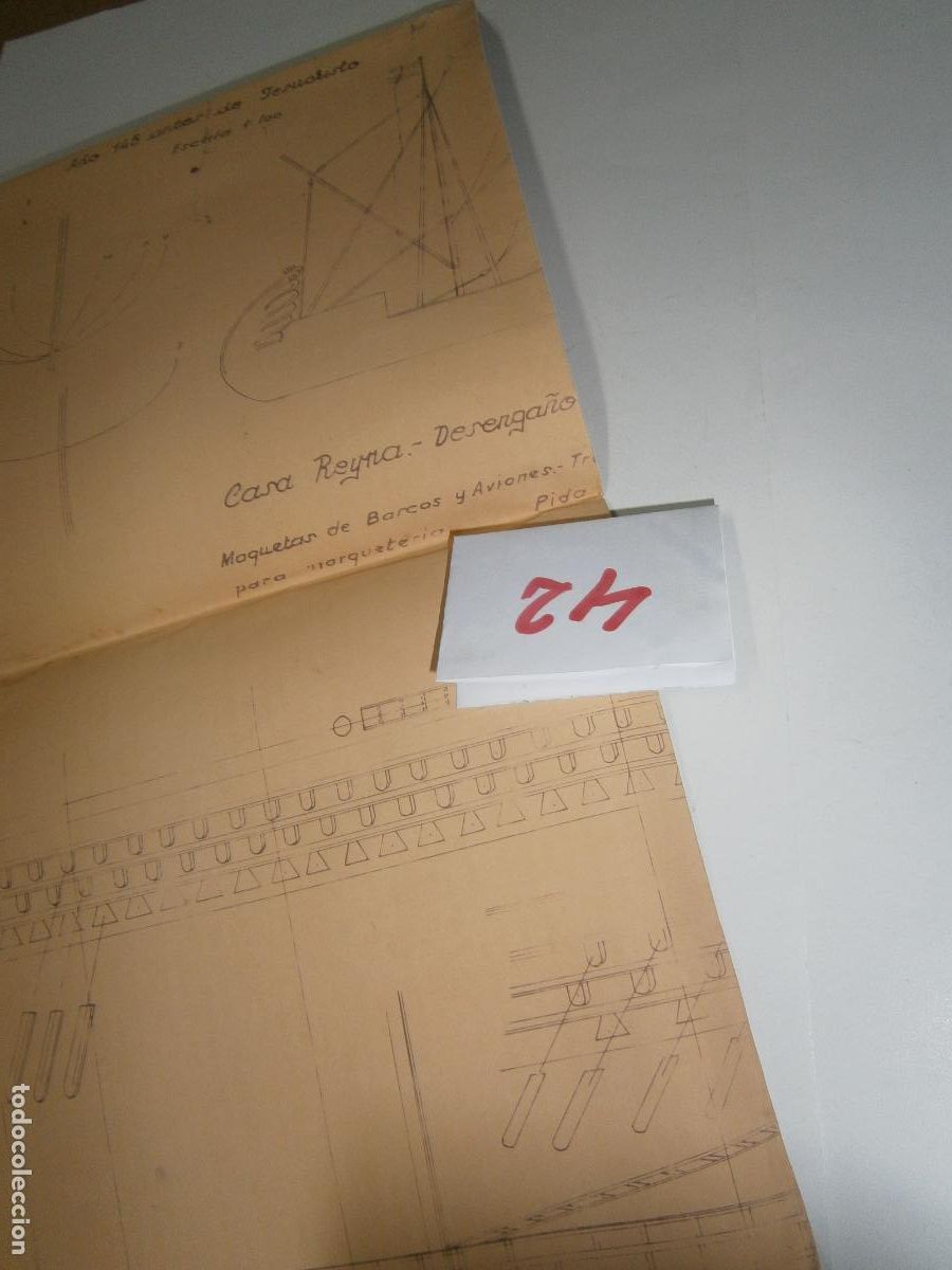 Maquetas: ANTIGUO PLANO PARA EL MONTAJE Y CONSTRUCCION BARCO ROMANO - Foto 2