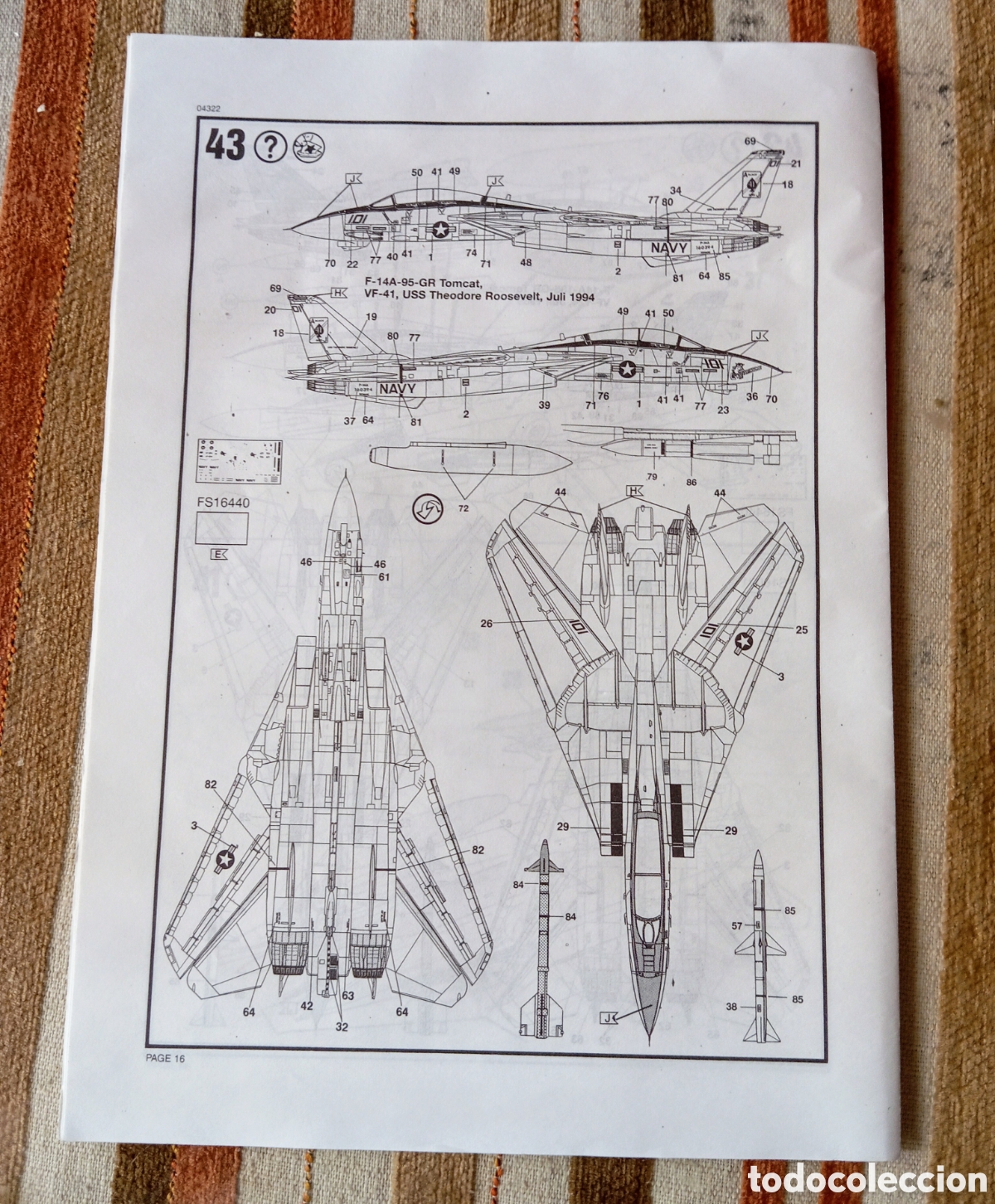 Maquetas: GRUMMAN F- 14A TOMCAT - REVELL 1:72 - Foto 14