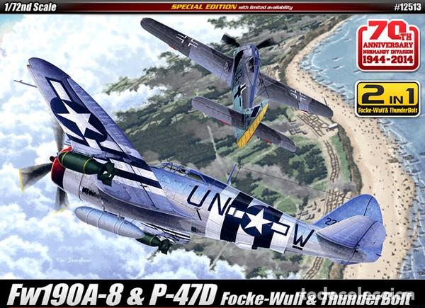 Maquetas: ACADEMY - Fw190A-8 & P-47D 1/72 12513 - Foto 1
