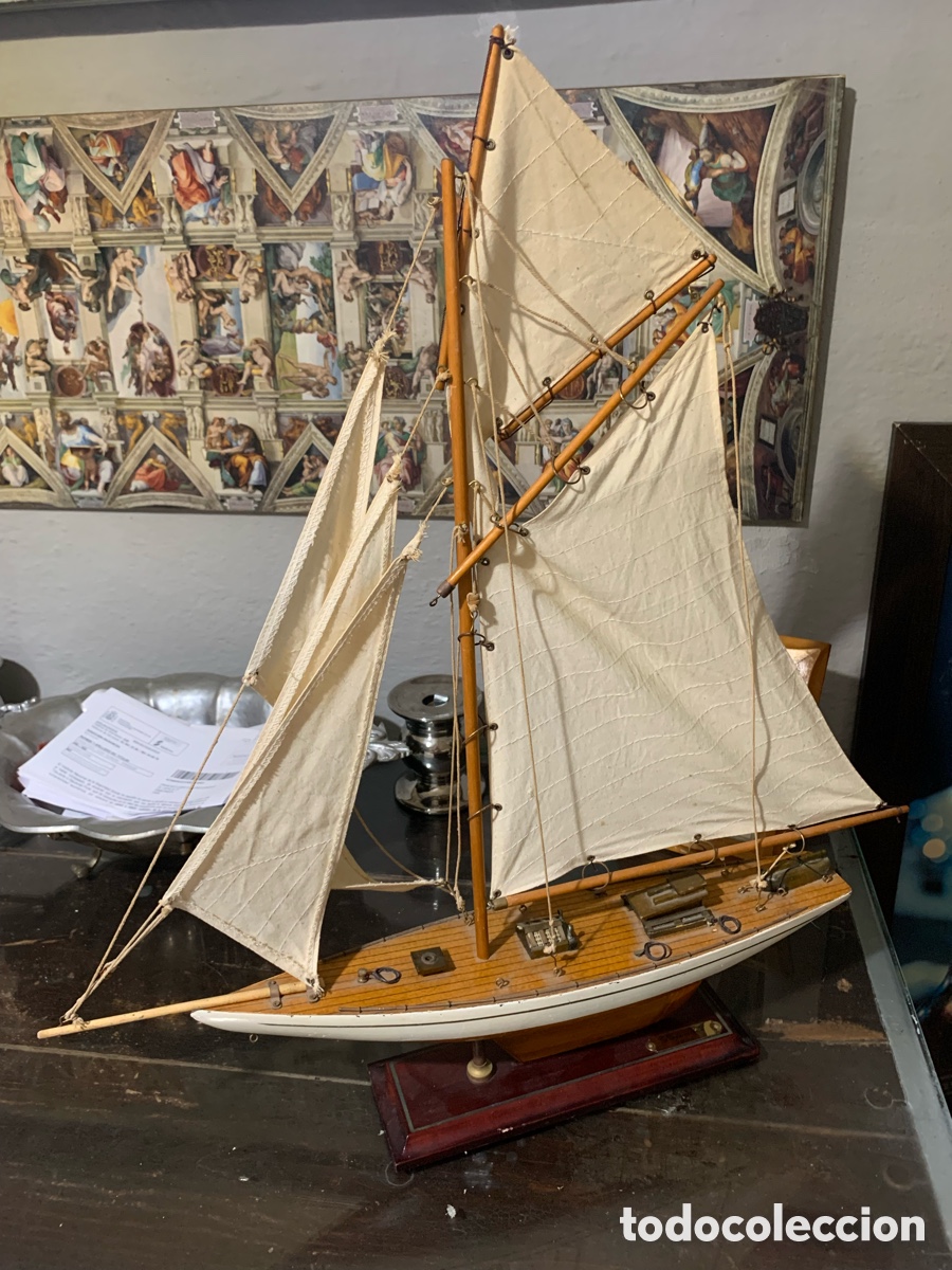 Maquetas: MAQUETA EN MADERA DEL BARCO DEFENDER 1895 - Foto 1