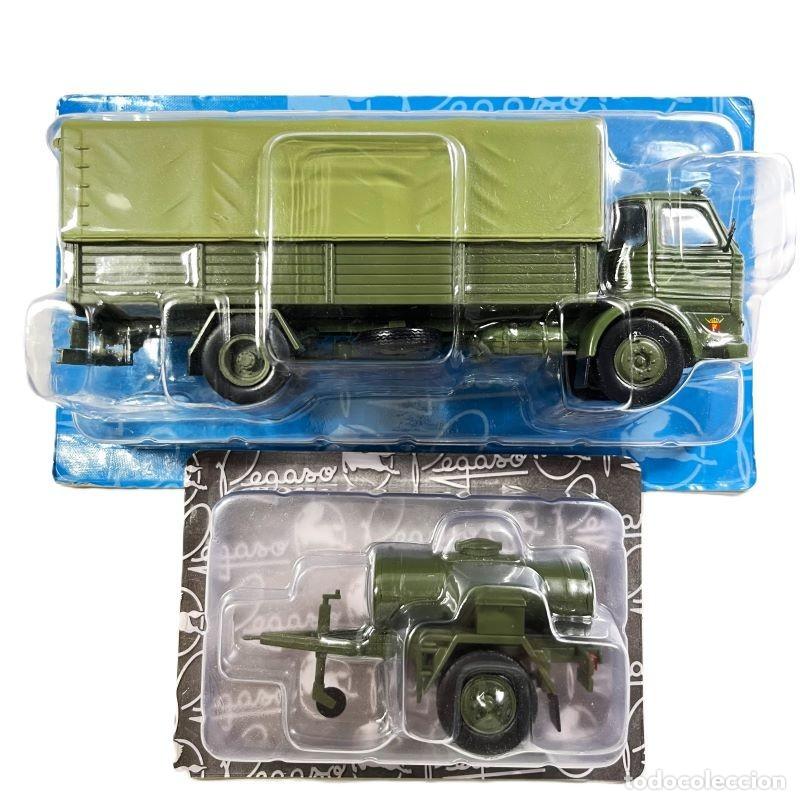 Maquetas: CAMIONES PEGASO 1/43 SALVAT PEGASO COMET 1100 L E.T. ESPA&Ntilde;A-REMOLQUE CISTERNA INFANTERIA PALMA 47