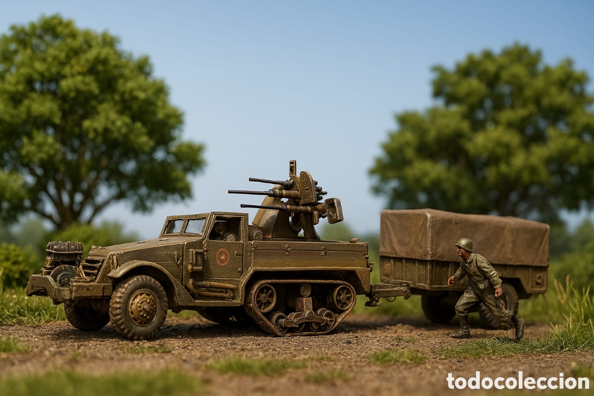 Maquetas: DIORAMA MAQUETA -SEMIORUGA EJERCITO ESPA&Ntilde;OL M 13 - Foto 1