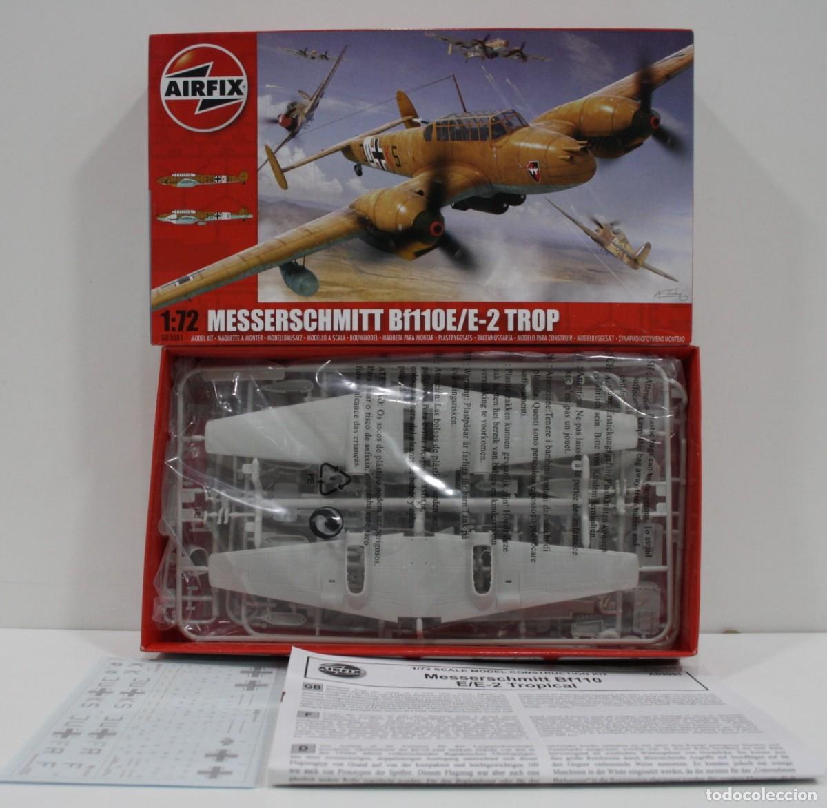 Maquetas: AIRFIX A03081 MESSERSCHMITT Bf110E/E-2 TROP ESCALA 1/72 - Foto 2