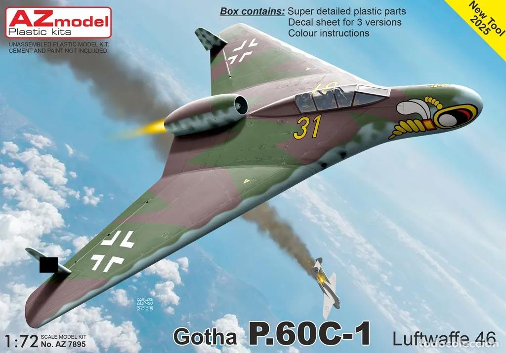 Maquetas: AZ MODEL - Gotha P.60C-1 Luftwaffe 46 1/72 7895 - Foto 1