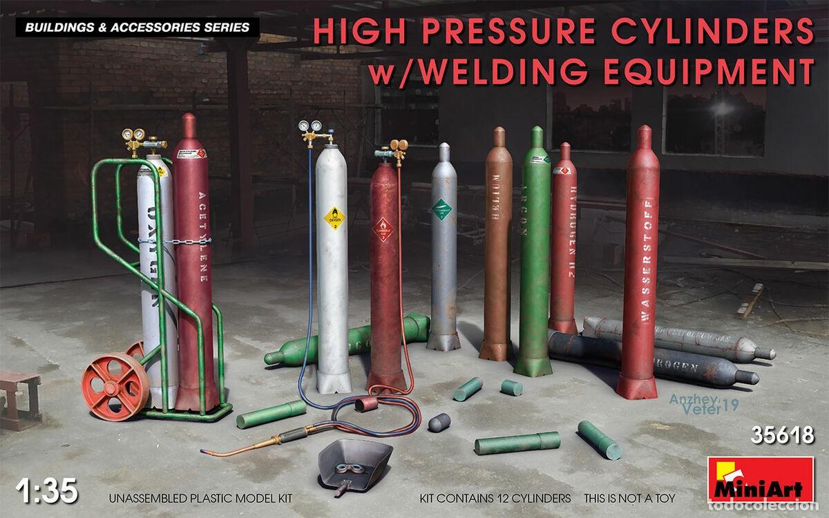 Maquetas: MINIART - High Pressure Cylinders w/welding equipment 1/35 35618 - Foto 1