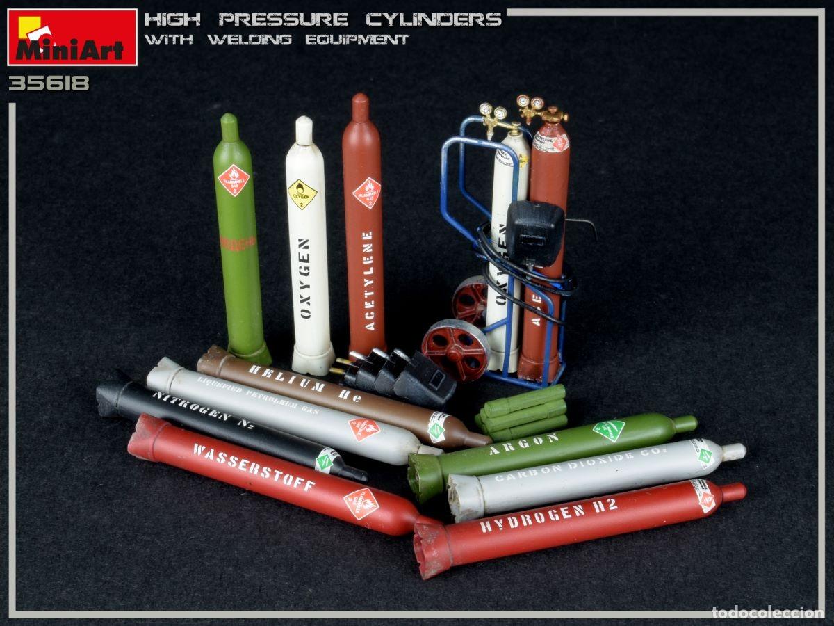 Maquetas: MINIART - High Pressure Cylinders w/welding equipment 1/35 35618 - Foto 3