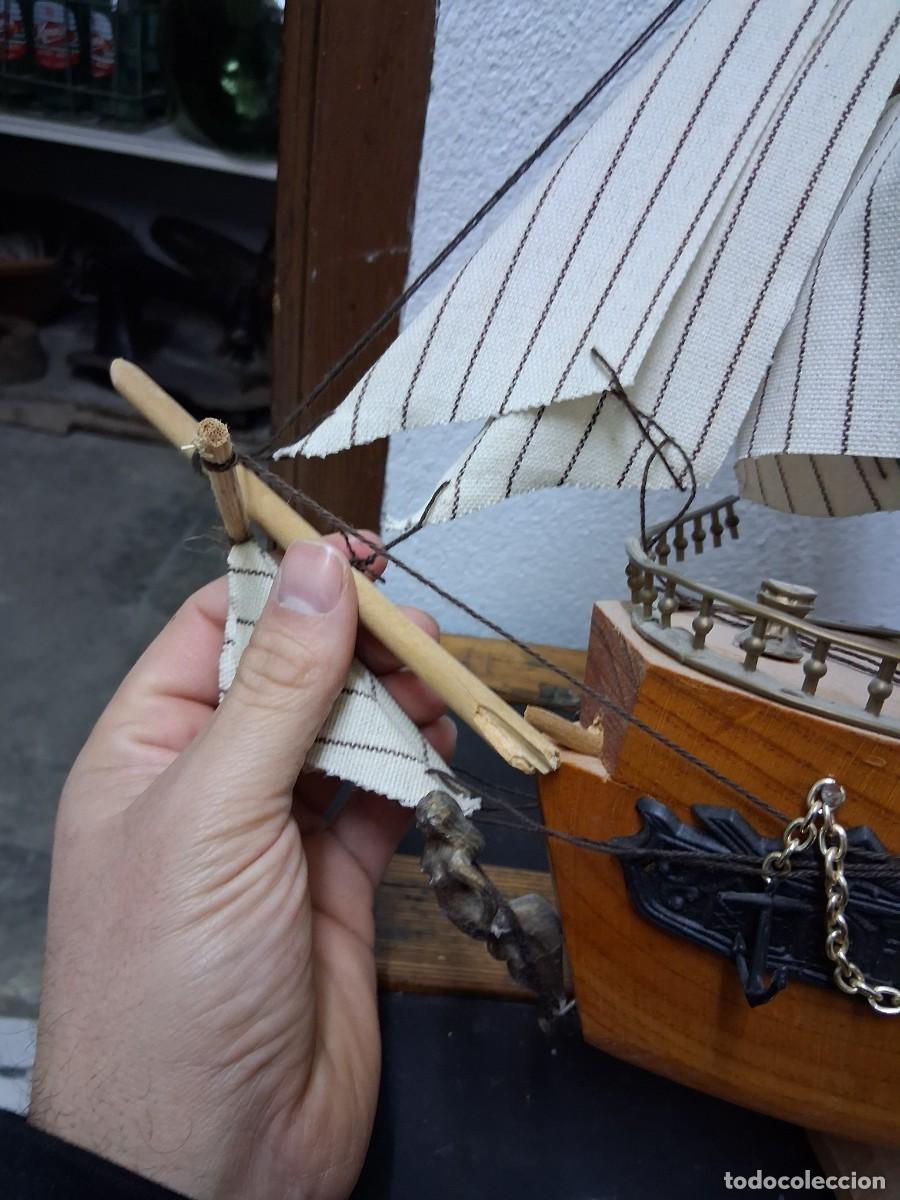 Maquetas: Maqueta de barco, madera, pl&aacute;stico y textil, d&eacute;cada de 1900/2000 - Foto 2