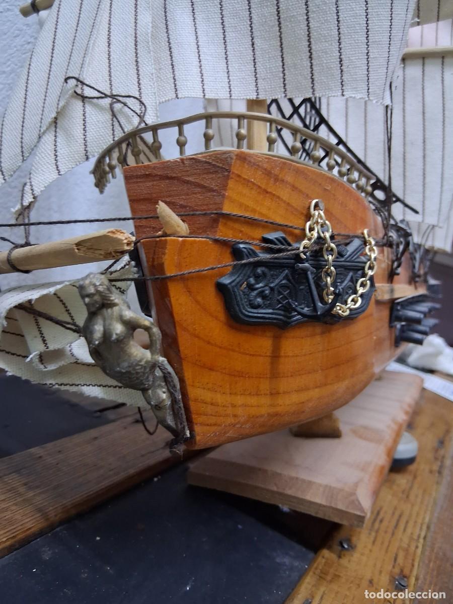 Maquetas: Maqueta de barco, madera, pl&aacute;stico y textil, d&eacute;cada de 1900/2000 - Foto 4