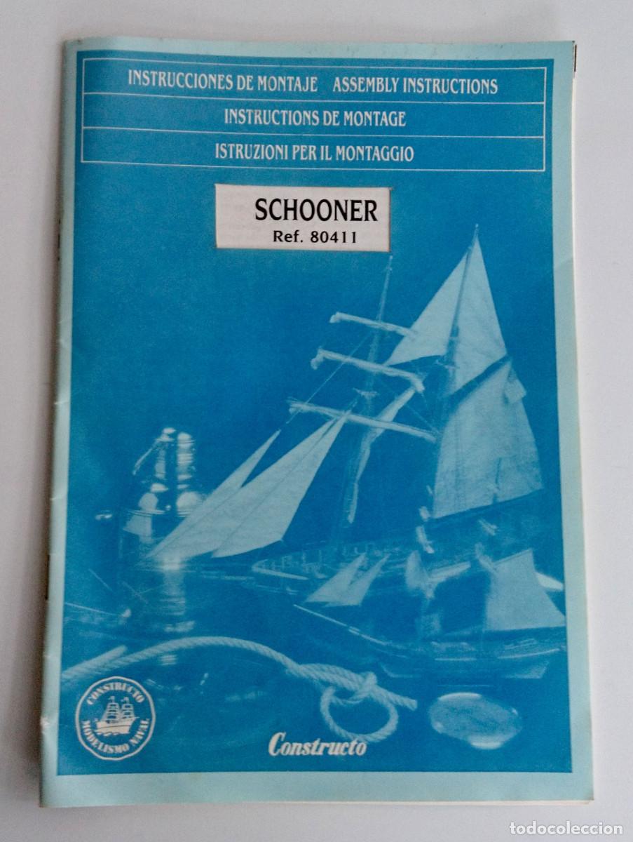 Maquetas: INSTRUCCIONES DE MONTAJE DE LA MAQUETA SCHOONER REF 80411 DE CONSTRUCTO MODELISMO NAVAL - Foto 1