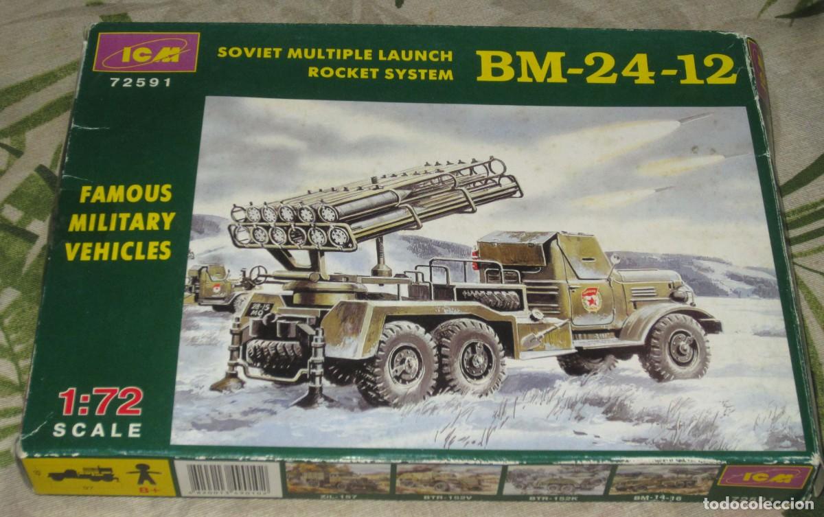 Maquetas: ICM- SOVIET M&Uacute;LTIPLE LAUNCH ROCKET SYSTEN BM-24-12 ESCALA 1:72 - Foto 1