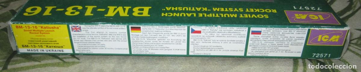 Maquetas: ICM- SOVIET M&Uacute;LTIPLE LAUNCH ROCKET SYSTEN KATIUSHA BM-13-16 ESC.1:72 - Foto 4