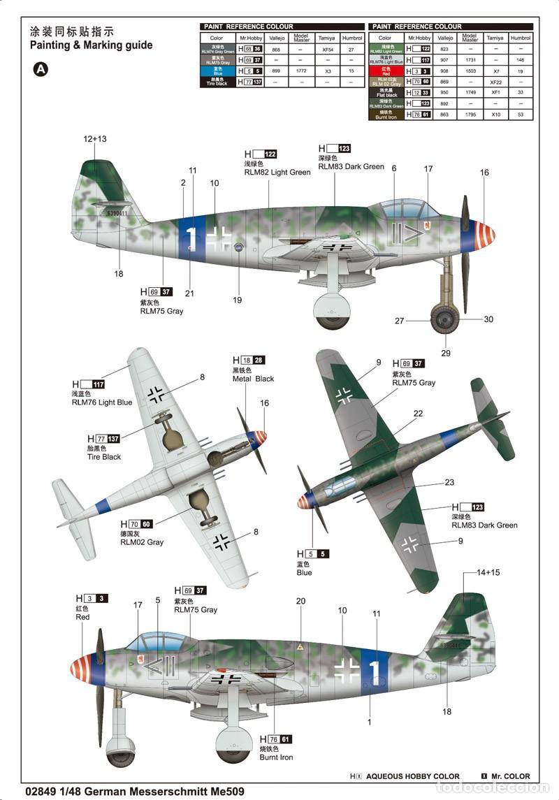 Maquetas: TRUMPETER - German Messerschmitt Me509 1/48 02849 - Foto 5
