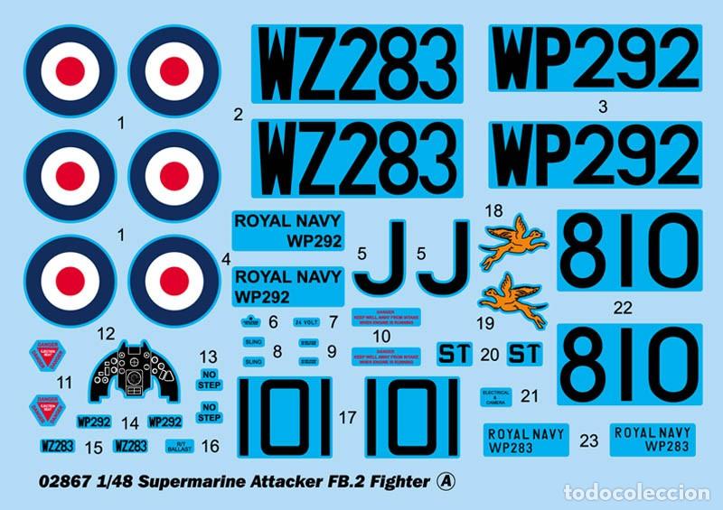 Maquetas: TRUMPETER - Supermarine Attacker FB.2 Fighter 1/48 02867 - Foto 4