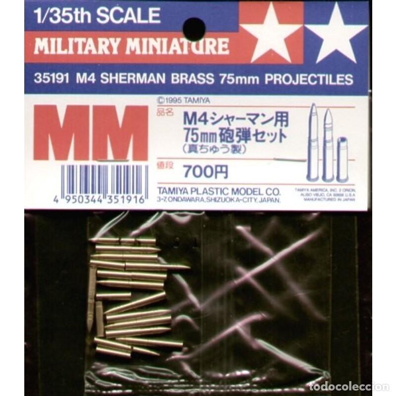 Maquetas: Tamiya - M4 Sherman Brass 75mm projectiles 1/35 35191 - Foto 1