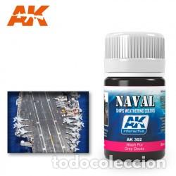 Maquetas: NAVAL Lavado para cubiertas grises Ak interactive AK302 - Foto 1