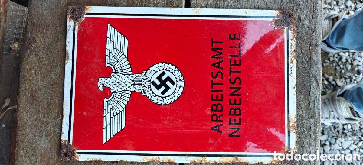 Maquetas: German ww2 porcelain sign 30 x 20 cm - Foto 1
