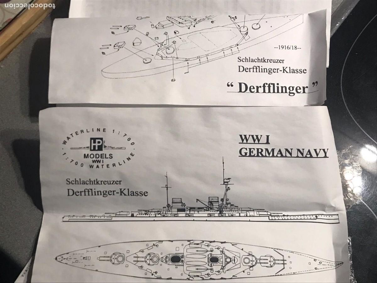 Maquetas: HP MODELS. CRUCERO DE BATALLA DERFFLINGER, escala 1/700 - Foto 2