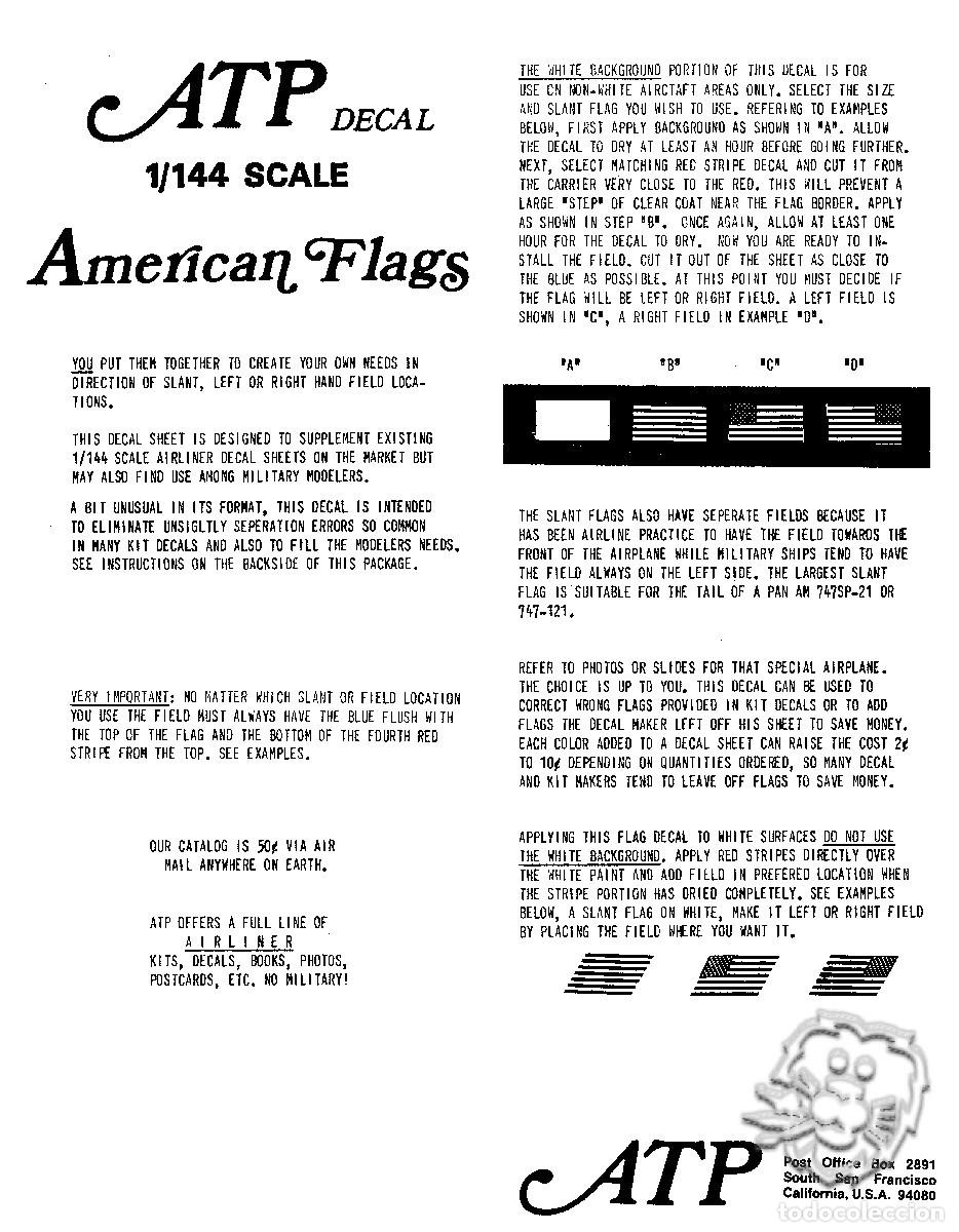 Maquetas: Calcas ATP Decal 1:144 American Flags - Foto 2