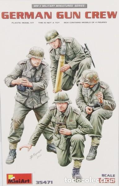 Maquetas: Maqueta figuras alemanas, german gun crew, ref. 35471, 1/35, Miniart