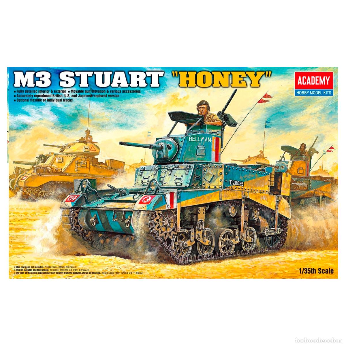 Modelle: Maqueta Academy Tanque British M3 Stuart Honey Escala 1/35