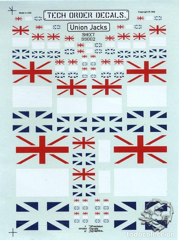 Maquetas: Calcas Tech Order 1:72-48 Union Jacks #TOD99002 - Foto 1