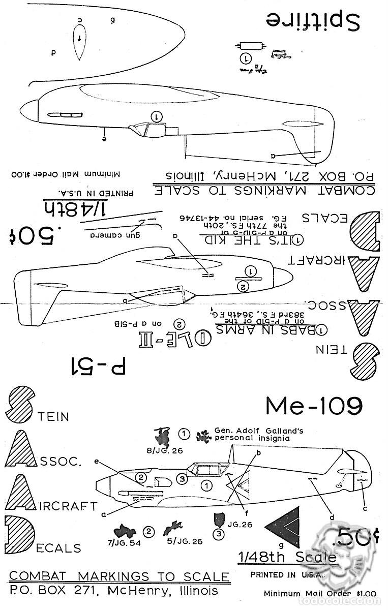 Maquetas: Calcas S.A.A.D. 1:48 Spitfire, P-51D & Bf 109E #n/a - Foto 2