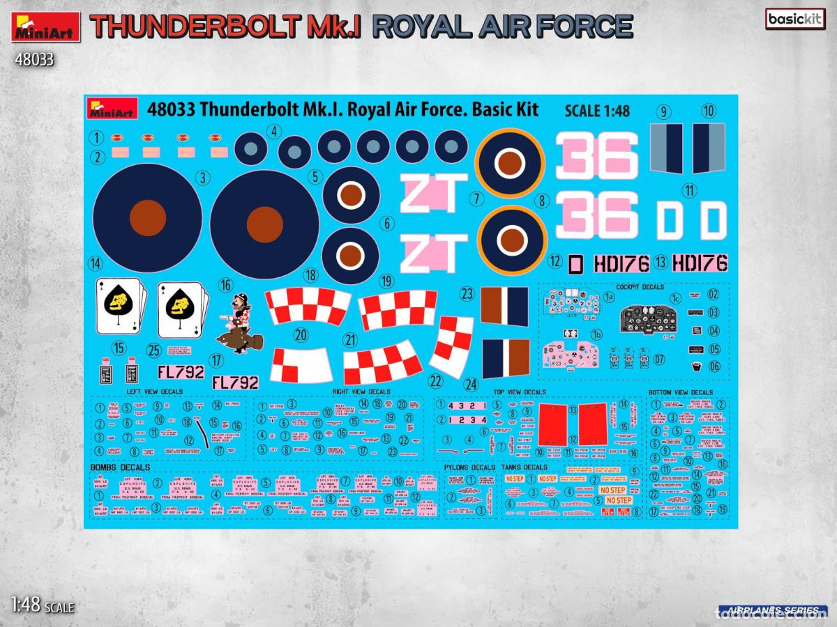 Maquetas: Maqueta Miniart Escala 1/48 Thunderbolt Mk.I. Royal Air Force. Basic Kit - Foto 3