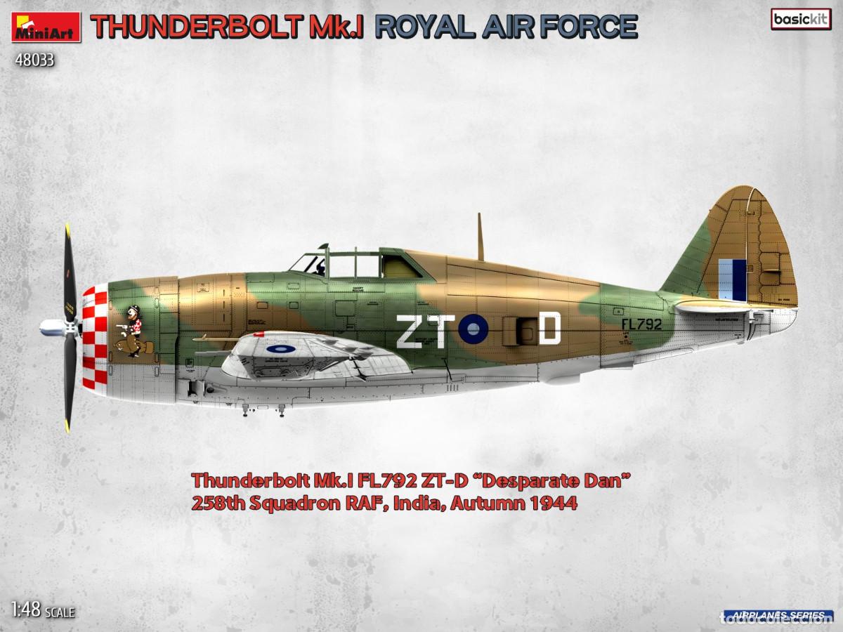 Maquetas: Maqueta Miniart Escala 1/48 Thunderbolt Mk.I. Royal Air Force. Basic Kit - Foto 4