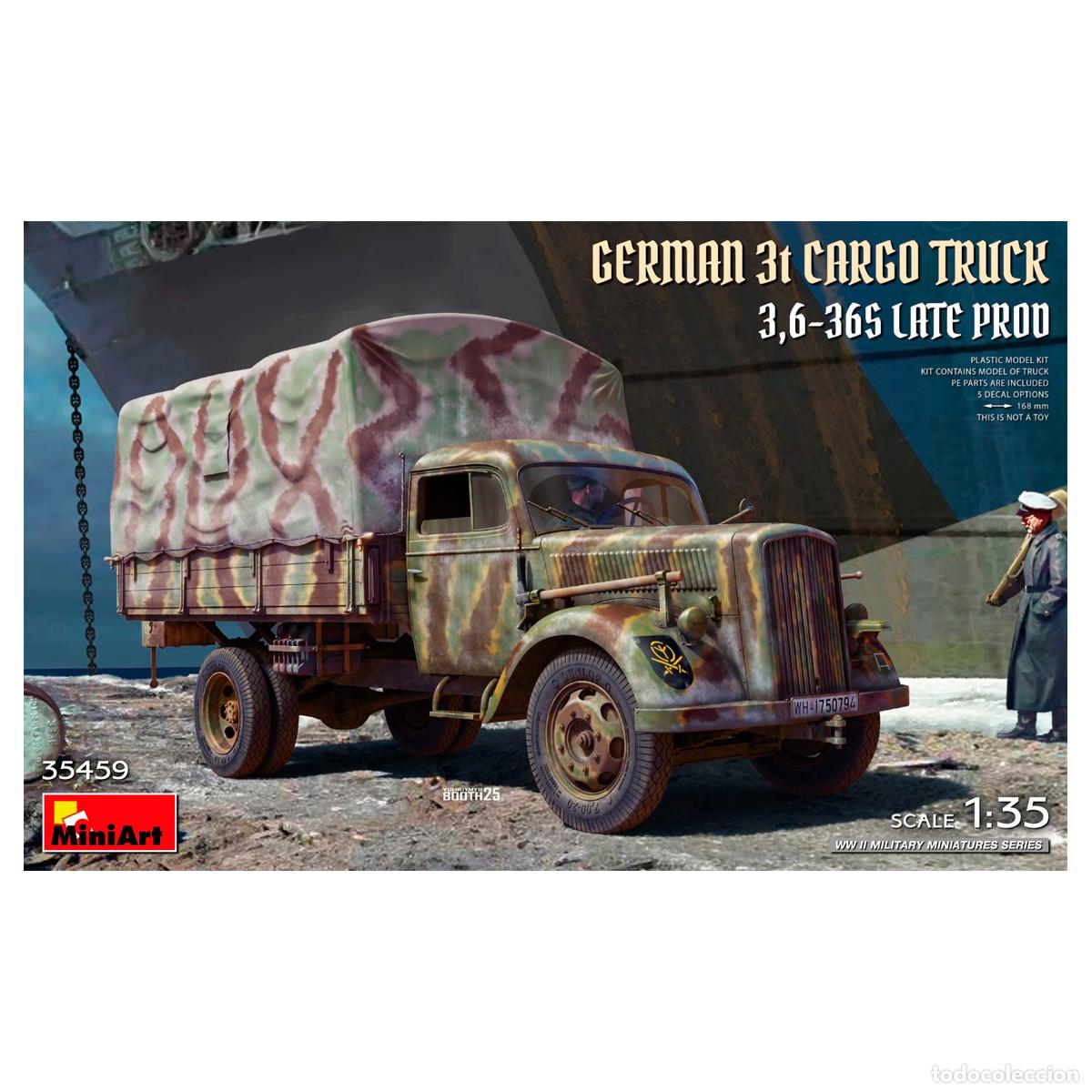 Maquetas: Maqueta Miniart Cami&oacute;n German 3t Cargo Truck 3.6-36S Late Prod 1/35