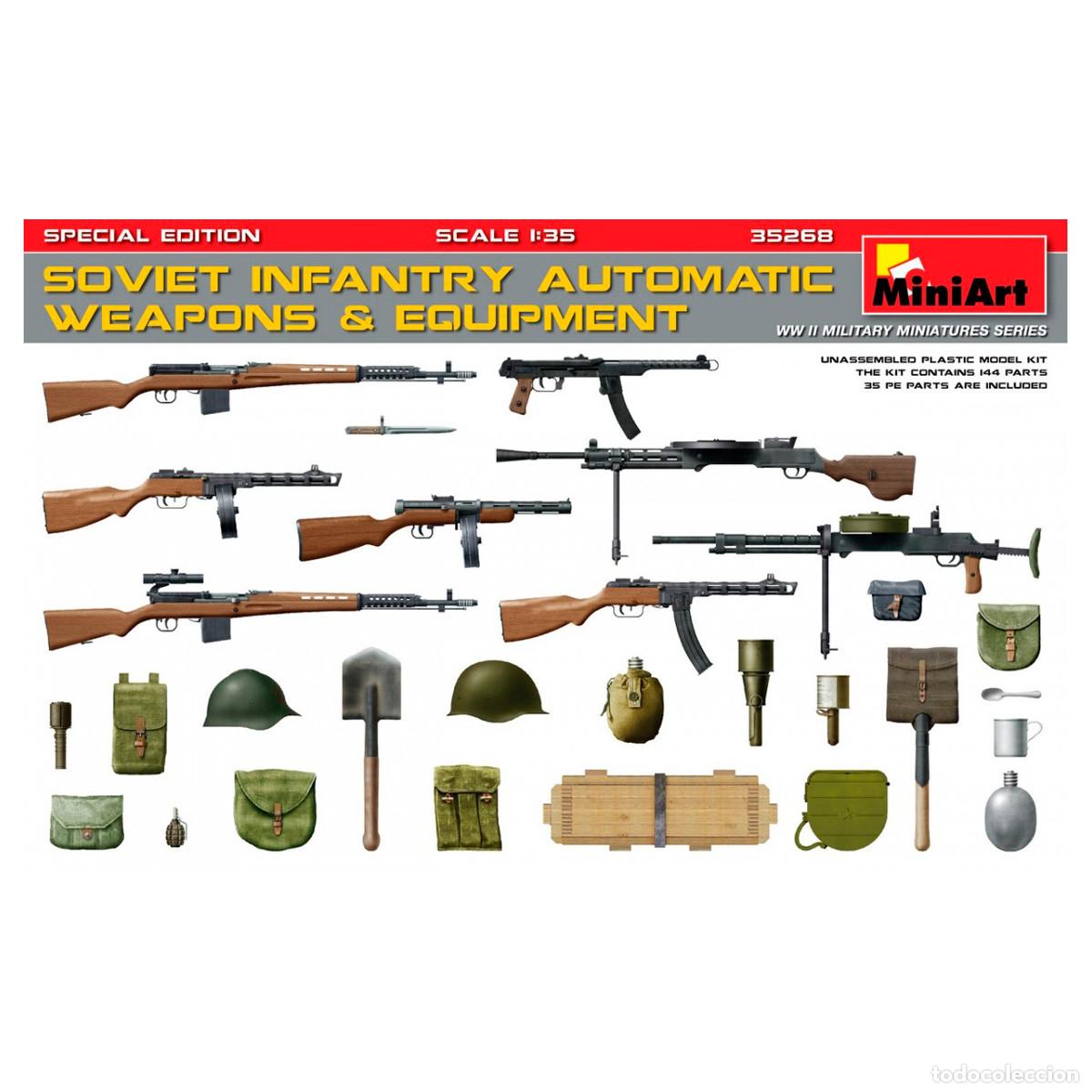 Maquetas: Maqueta Miniart Escala 1/35 SOVIET INFANTRY AUTOMATIC WEAPONS & accesorios - Foto 1