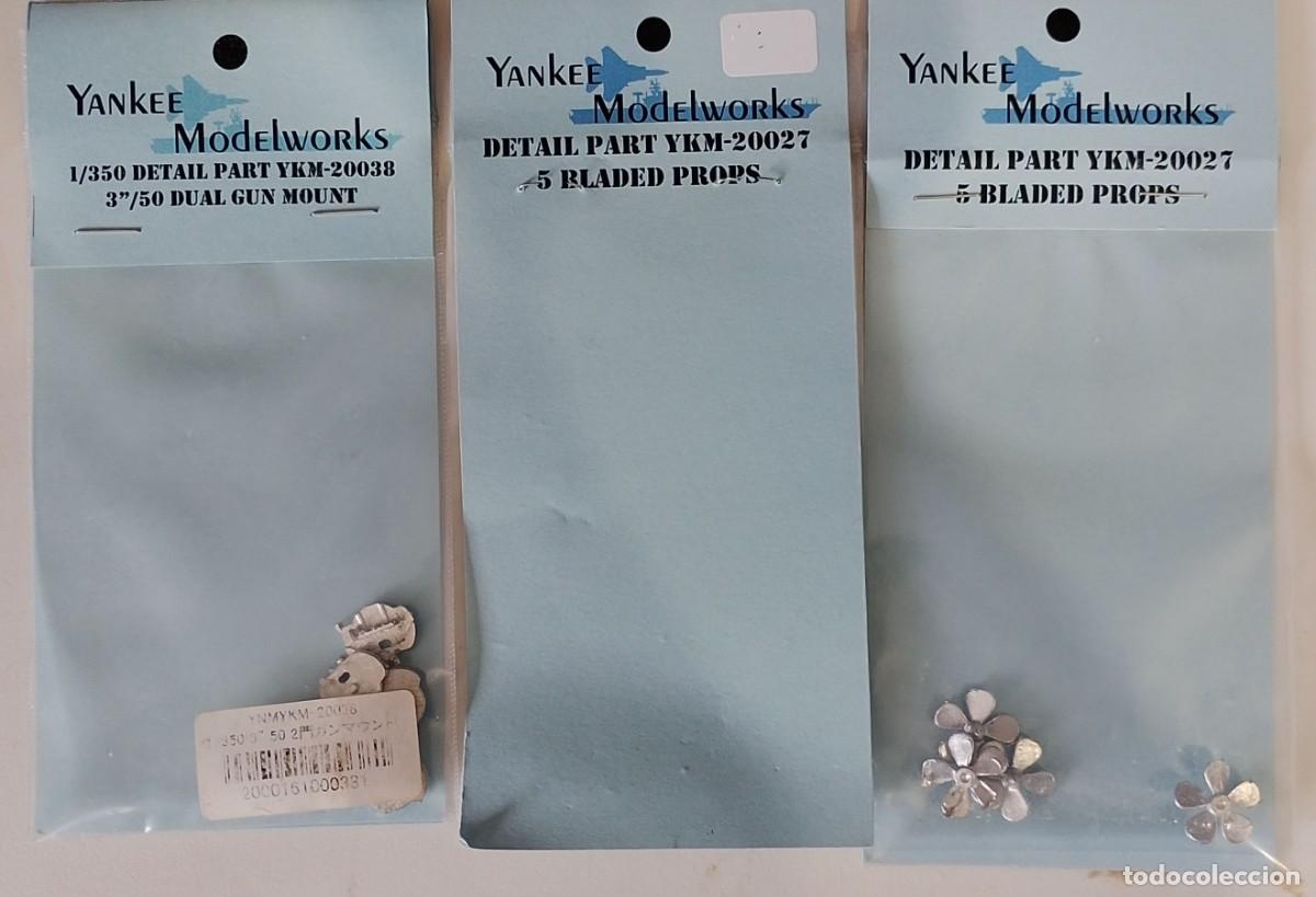 Maquetas: 3''/50 DUAL GUN MOUNT y BLADED PROPS (2) de YANKEE MODELWORKS