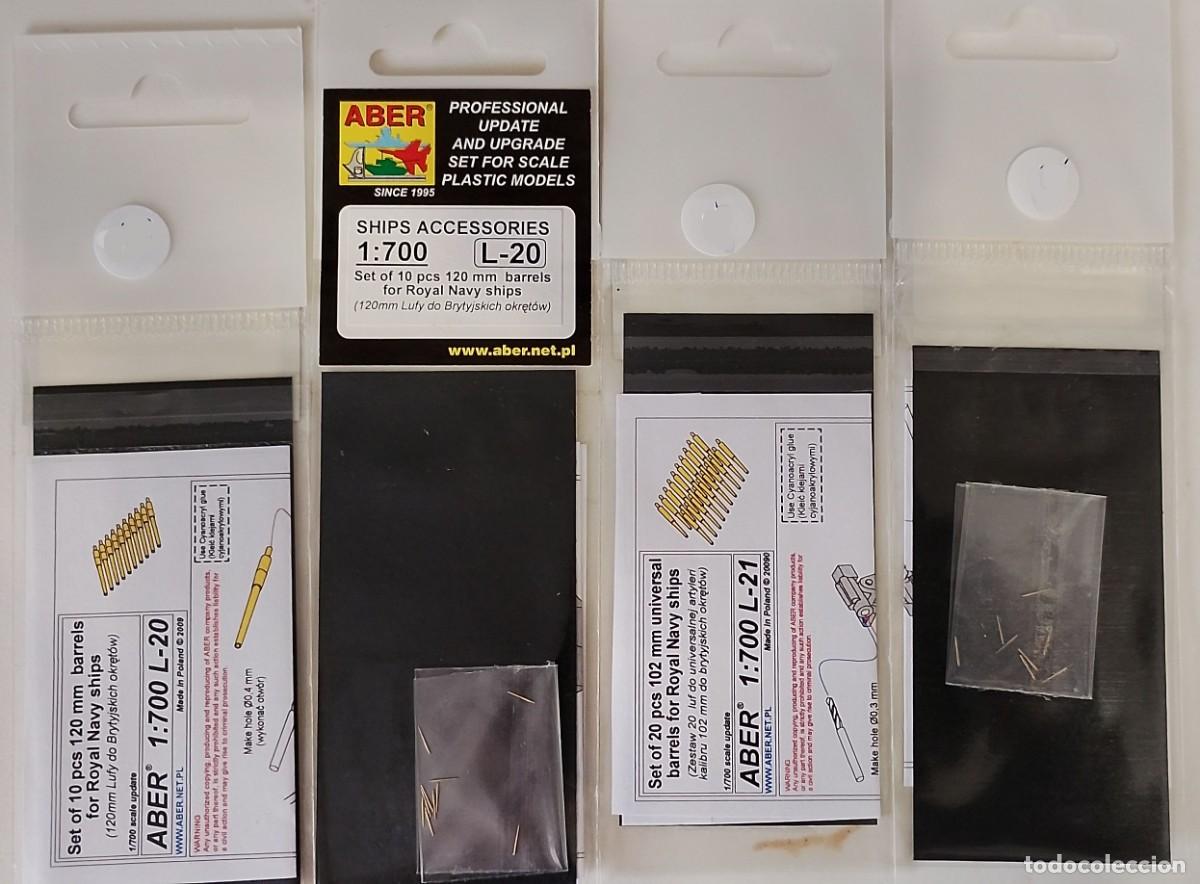 Maquetas: BARRELS for ROYAL NAVY Ships 102 y 120mm - ABER Escala 1700