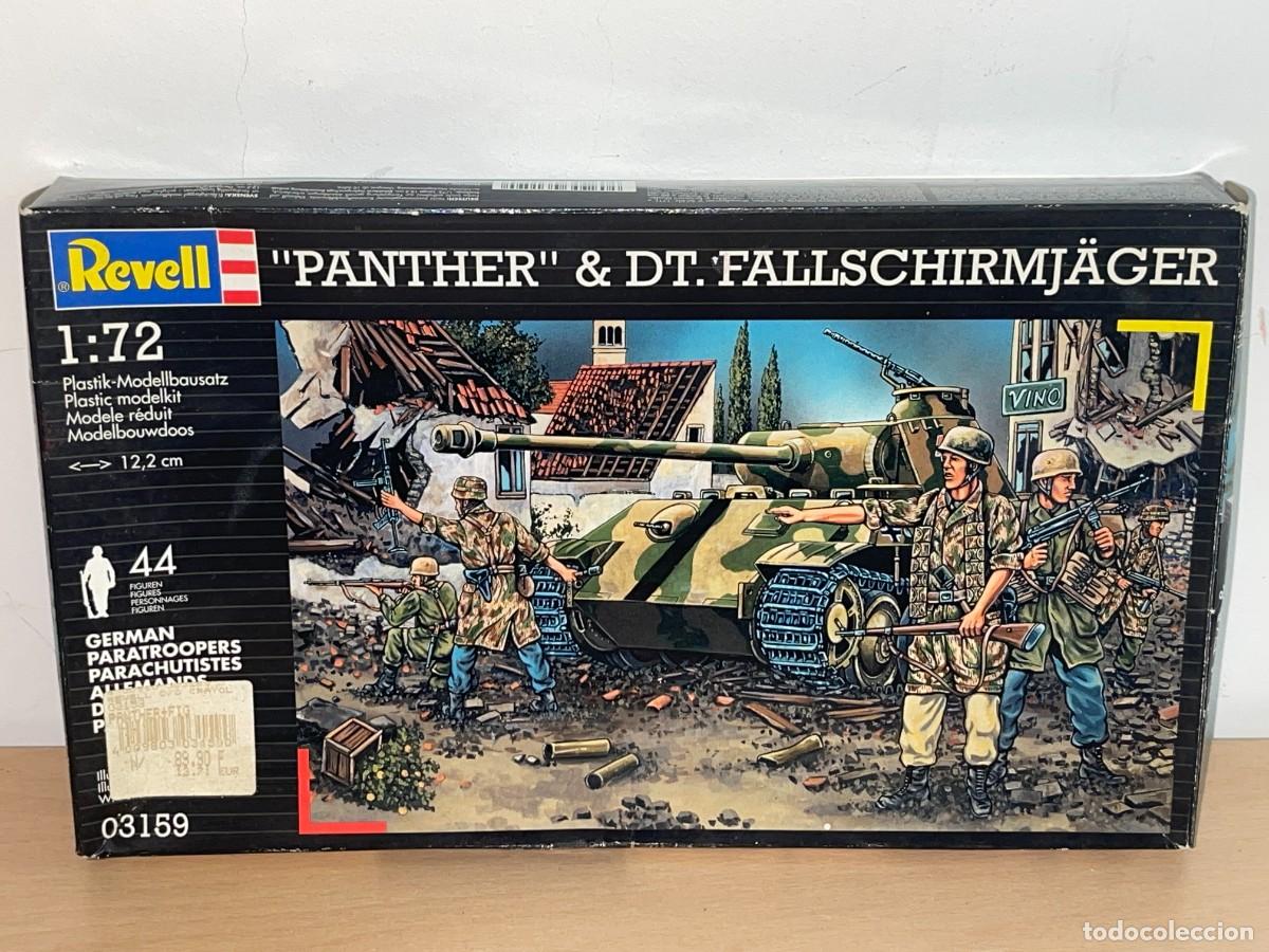 Maquetas: Revell WWII Panther & Dt. Fallschirmj&auml;ger 03159 caja con Tanque y Paracaidistas Alemanes 1/72 2&ordf;GM