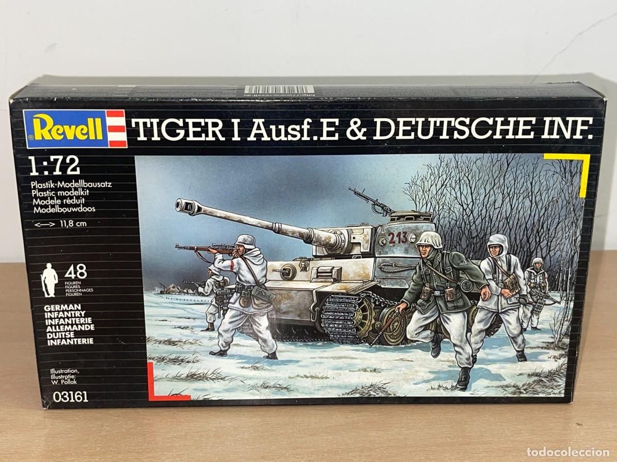 Maquetas: Revell WWII Tiger I Ausf.E & Deutsche Infantry 03161 caja con Tanque e Infanter&iacute;a Alemana 1/72 2&ordf;GM
