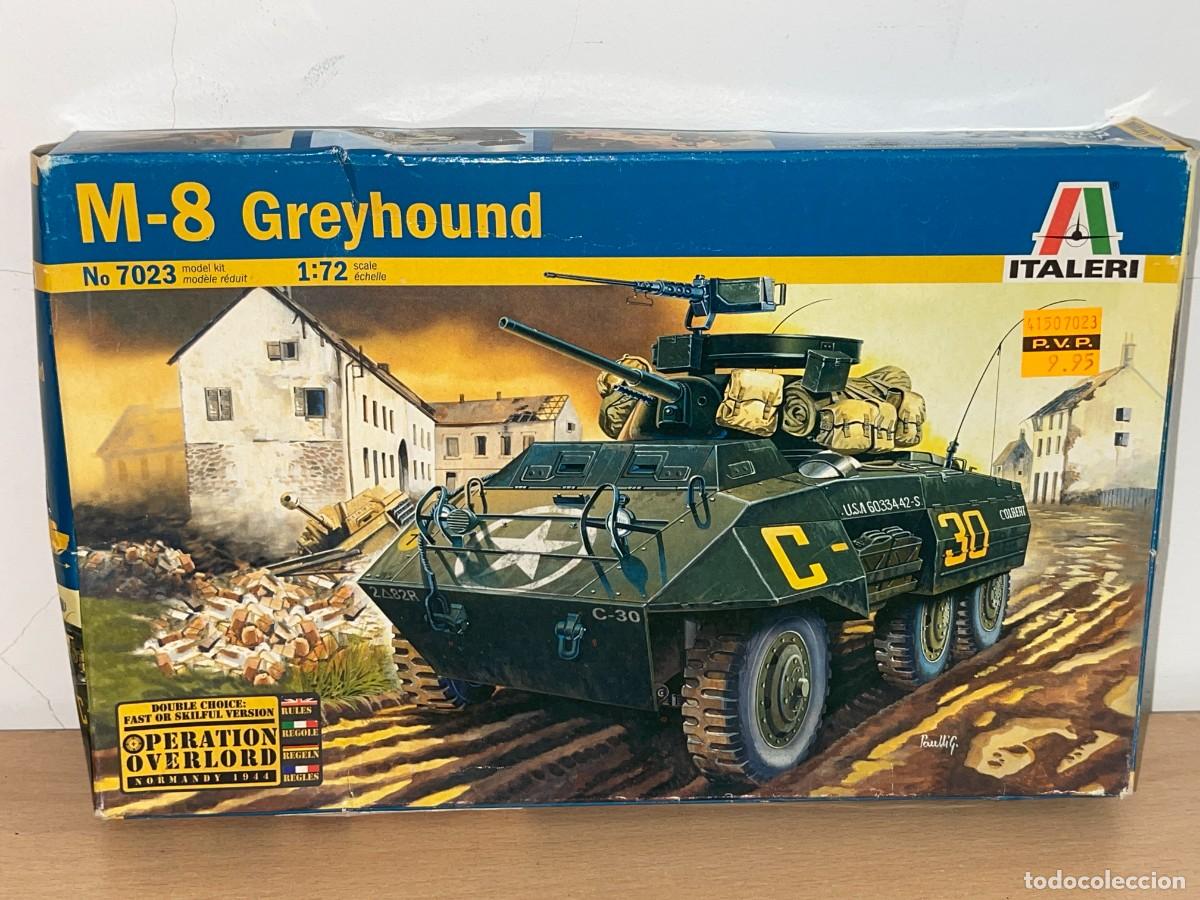 Maquetas: Italeri WWII M-8 Greyhound Tank Ref. 7023 Operation Overlord Normandy 1944 model kit tanqueta 1/72