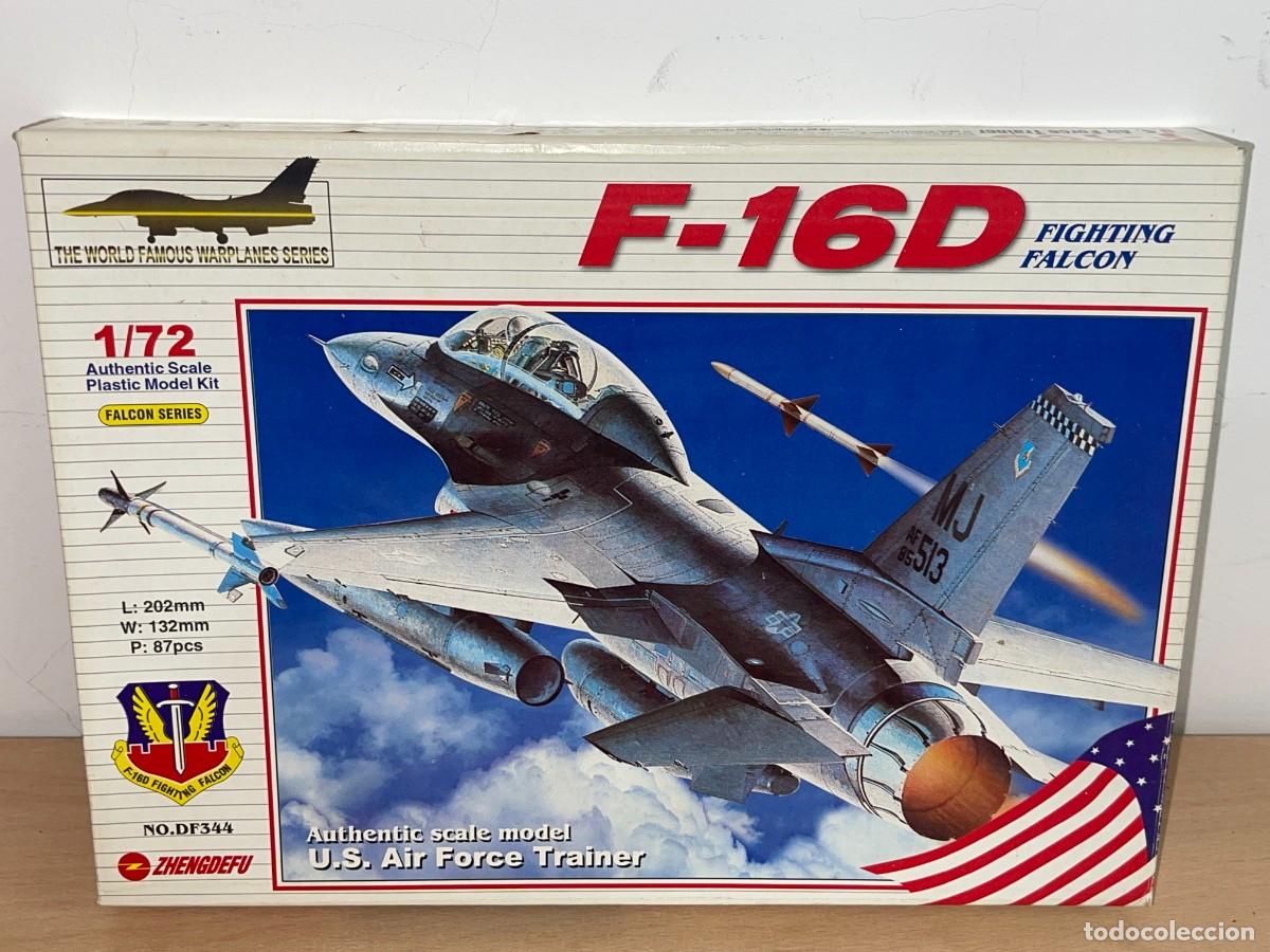 Maquetas: Zhengdefu Avion F-16D Fighting Falcon US Air Force Trainer Ref. DF344 model kit 1/72 war plane