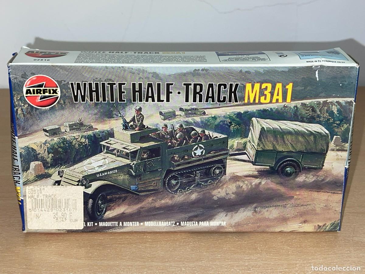 Maquetas: Airfix model kit White Half-Track M3A1 + Trailer Ref. 02318 caja con maqueta 1/72 US WWII 1:72 M3 A1