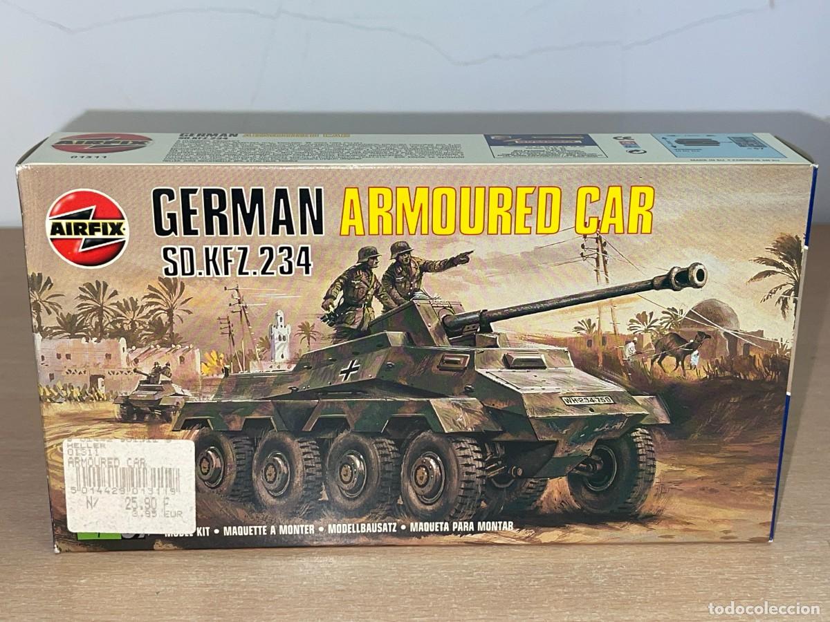 Maquetas: Airfix model kit German Armoured Car SD.KFZ.234 Ref. 01311 caja con maqueta 1/72 WWII 1:72 2&ordf;GM