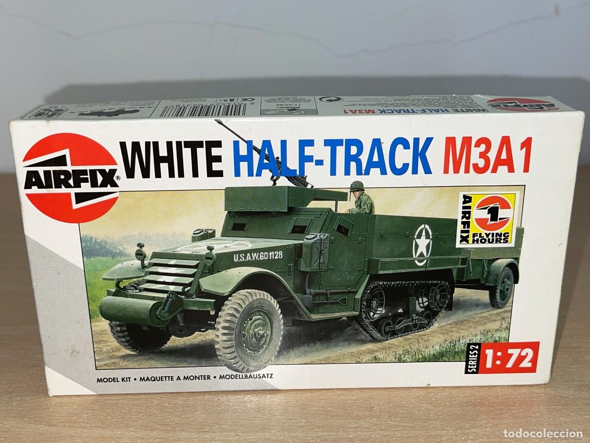 Maquetas: Airfix model kit White Half-Track M3A1 + Trailer Ref. 02318 caja con maqueta 1/72 US WWII 1:72 M3 A1