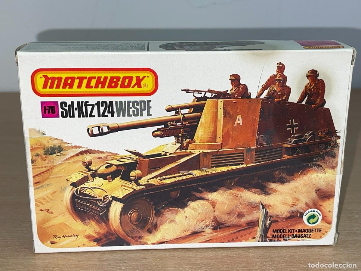 Maquetas: Matchbox model kit Sd-Kfz 124 Wespe Afrika Korps Ref. 40077 caja maqueta 1/76 Panzer Div. WWII 1:76